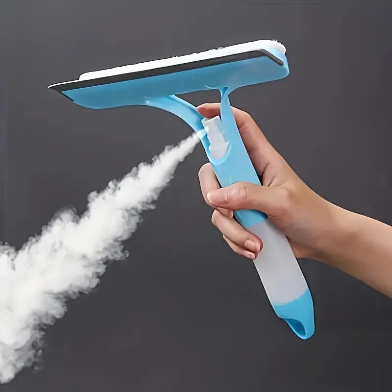 3-In-1 Multi-Purpose Glass Cleaning Tool Set with Squeegee, Scraper & Spray Bottle, Handheld Design for Windows Mirrors Home Use, Window Cleaning Kit, Squeegee Scrubber, Window Cleaning Wiper, Scrubber Squeegee Combo, Window Cleaning Accessories