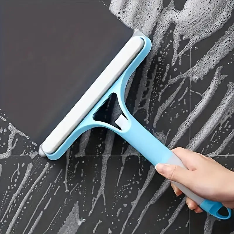 3-In-1 Multi-Purpose Glass Cleaning Tool Set with Squeegee, Scraper & Spray Bottle, Handheld Design for Windows Mirrors Home Use, Window Cleaning Kit, Squeegee Scrubber, Window Cleaning Wiper, Scrubber Squeegee Combo, Window Cleaning Accessories