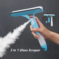 3-In-1 Multi-Purpose Glass Cleaning Tool Set with Squeegee, Scraper & Spray Bottle, Handheld Design for Windows Mirrors Home Use, Window Cleaning Kit, Squeegee Scrubber, Window Cleaning Wiper, Scrubber Squeegee Combo, Window Cleaning Accessories