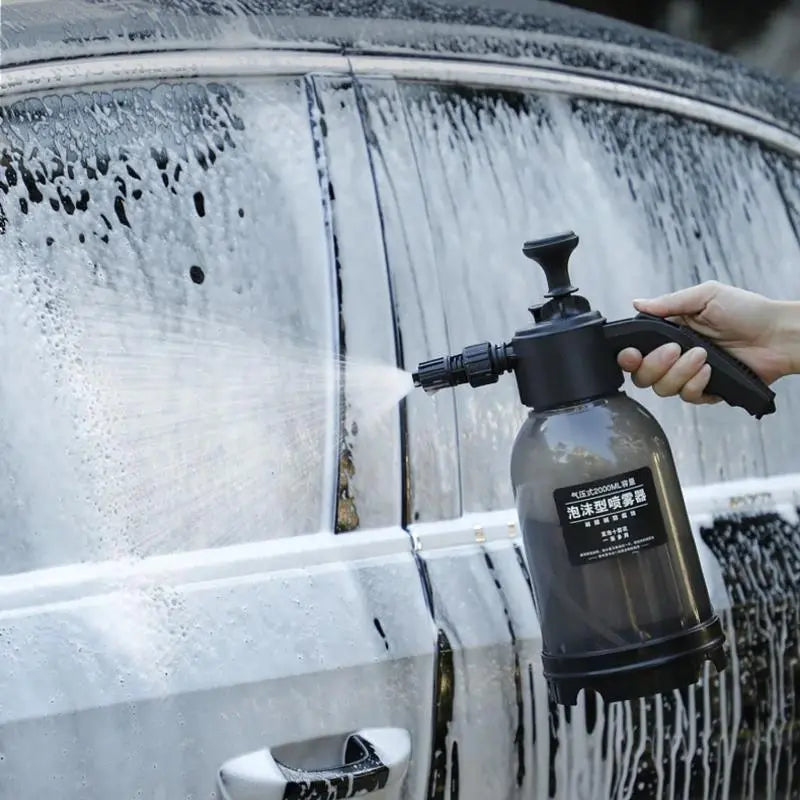 2L Hand Pump Foam Sprayer with Pressure Relief Valve, Snow Foam Gun Nozzle for Cars, Car Wash & Window Cleaning Spray Bottle Tool