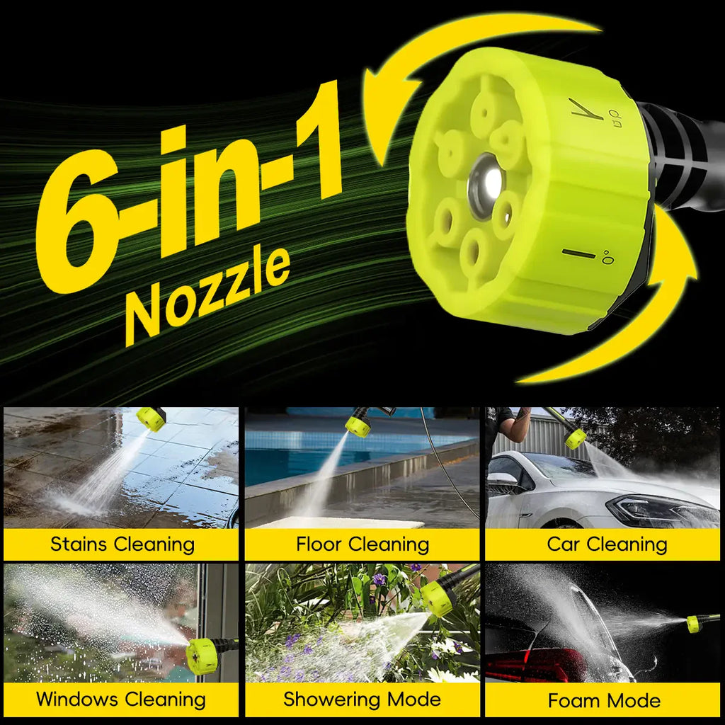 Seese Cordless Pressure Washer and Single Port Charger Base, Bottle Portable Washer for Car,Home Cleaning & Garden Watering Fathersdaygift