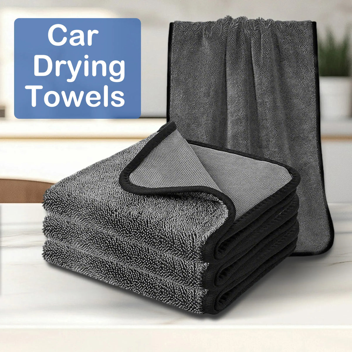 1-Count Fluffy Microfiber Cleaning Cloth Towel - Lightweight, Durable, Absorbent Household & Car Cleaning Supplies, Reusable Sponge Alternative for Home Care & Car Detailing Streak-Free Moisture Absorption