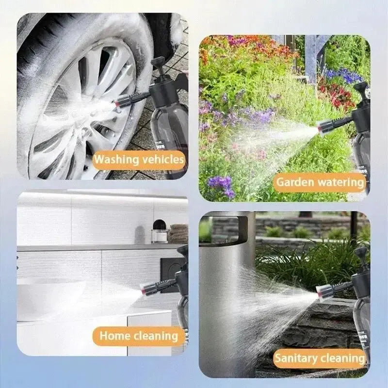 2L Hand Pump Foam Sprayer with Pressure Relief Valve, Snow Foam Gun Nozzle for Cars, Car Wash & Window Cleaning Spray Bottle Tool