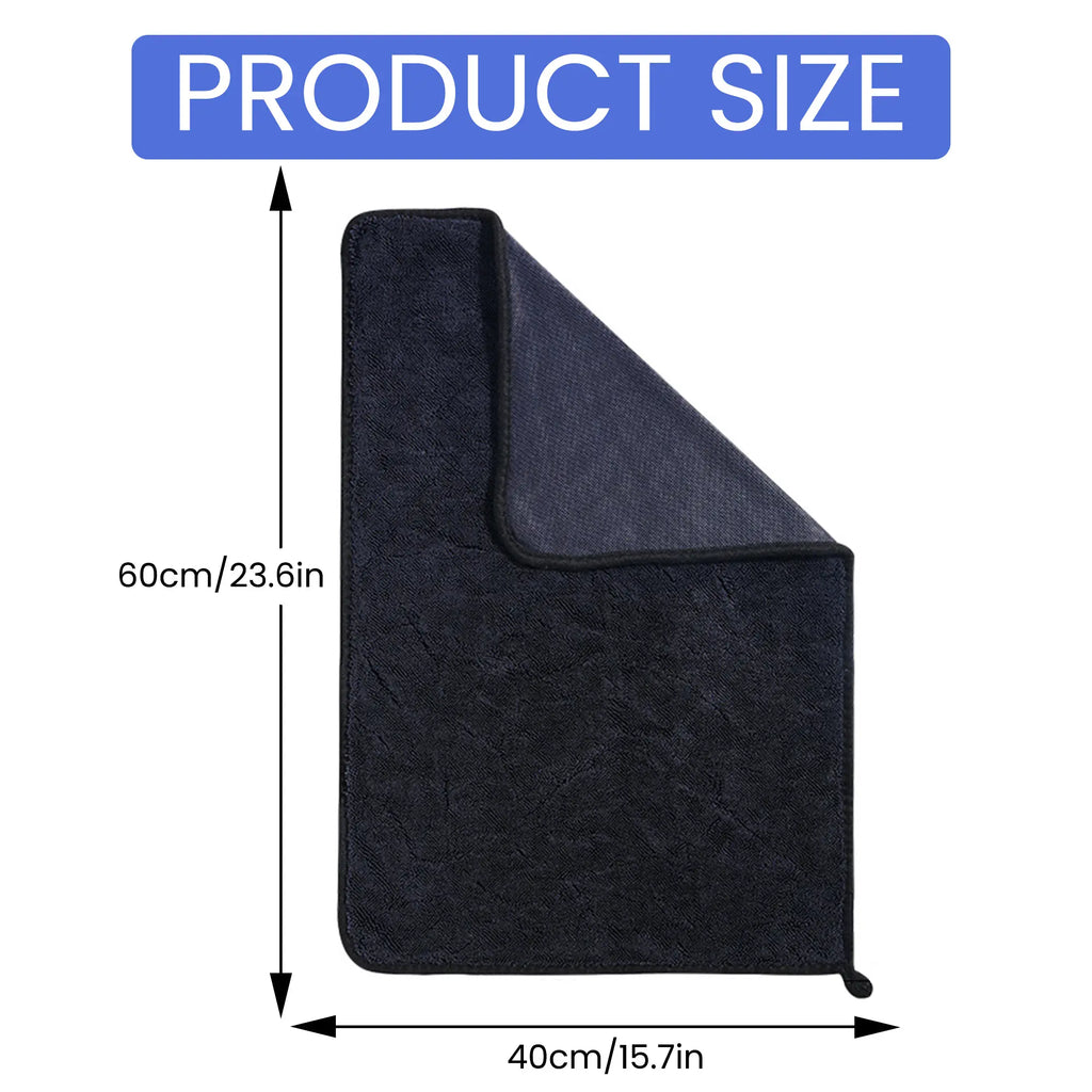 1-Count Fluffy Microfiber Cleaning Cloth Towel - Lightweight, Durable, Absorbent Household & Car Cleaning Supplies, Reusable Sponge Alternative for Home Care & Car Detailing Streak-Free Moisture Absorption