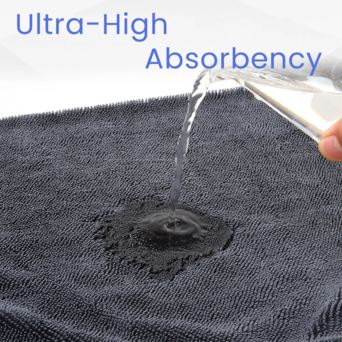 1-Count Fluffy Microfiber Cleaning Cloth Towel - Lightweight, Durable, Absorbent Household & Car Cleaning Supplies, Reusable Sponge Alternative for Home Care & Car Detailing Streak-Free Moisture Absorption