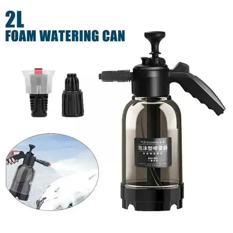 2L Hand Pump Foam Sprayer with Pressure Relief Valve, Snow Foam Gun Nozzle for Cars, Car Wash & Window Cleaning Spray Bottle Tool